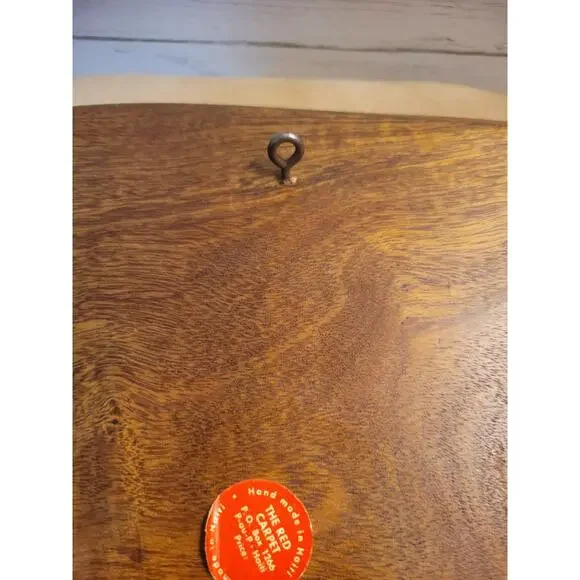 Carved Teak? Wood Tray Fish Wall Haitian Art Marked "The Red Carpet" - Picture 6 of 8